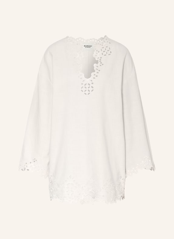 MARANT ÉTOILE Kleid SHERAZADE mit Lochspitze WEISS