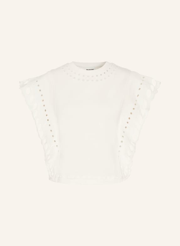 MARANT ÉTOILE Blusentop ODYLE mit Lochspitze WEISS