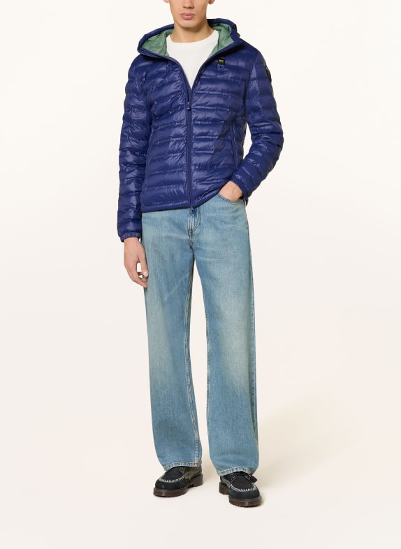 Blauer Quiltet jakke CHARLES BLÅ