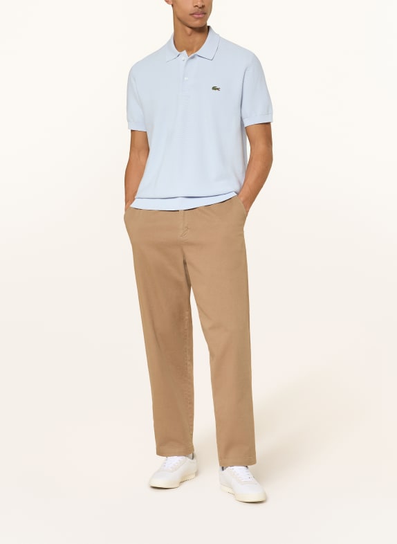LACOSTE Strikket poloshirt Classic Fit LYSEBLÅ