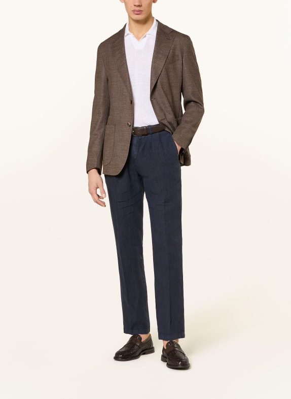 BOGLIOLI Linnen broek Regular Fit DONKERBLAUW