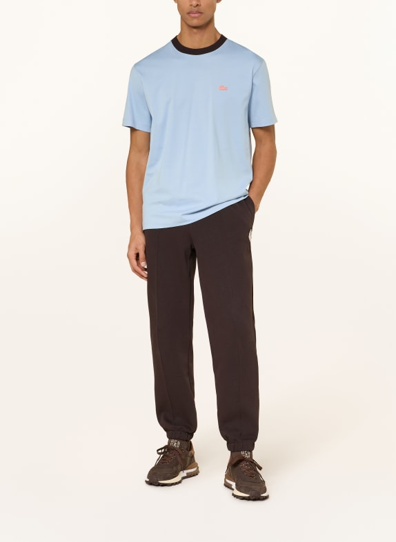 LACOSTE T-Shirt HELLBLAU / DUNKELBRAUN