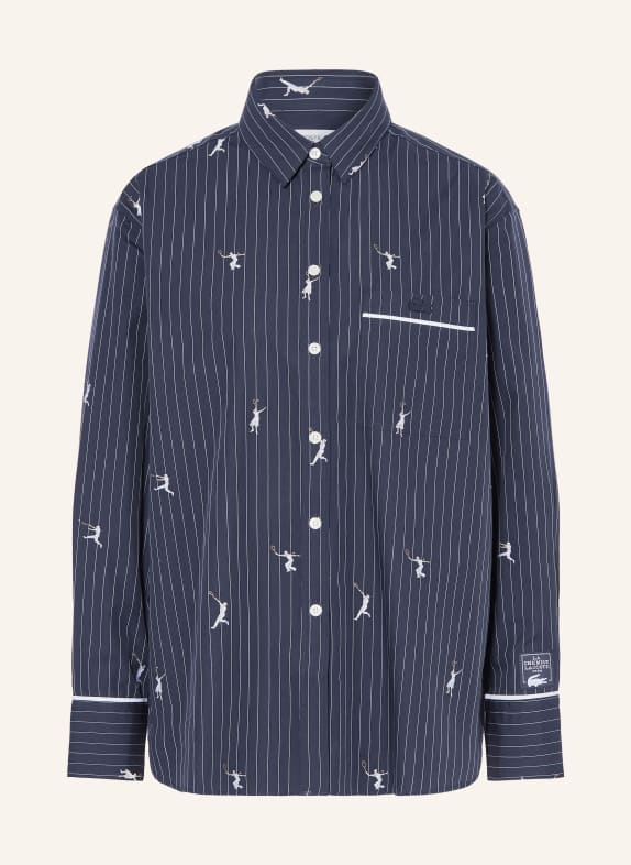 LACOSTE košile TMAVĚ MODRÁ / BÍLÁ