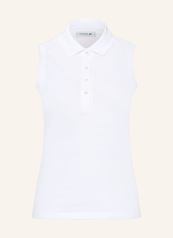 LACOSTE Piqué polokošile BÍLÁ