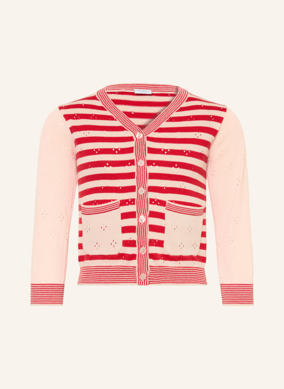 HUST and CLAIRE Strickjacke CAMILLA ROT / HELLROSA