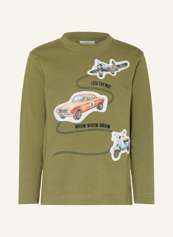 HUST and CLAIRE Longsleeve HCANTON GRÜN / CREME / DUNKELBLAU