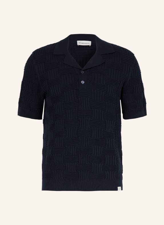 NOWADAYS knitted polo shirt DARK BLUE