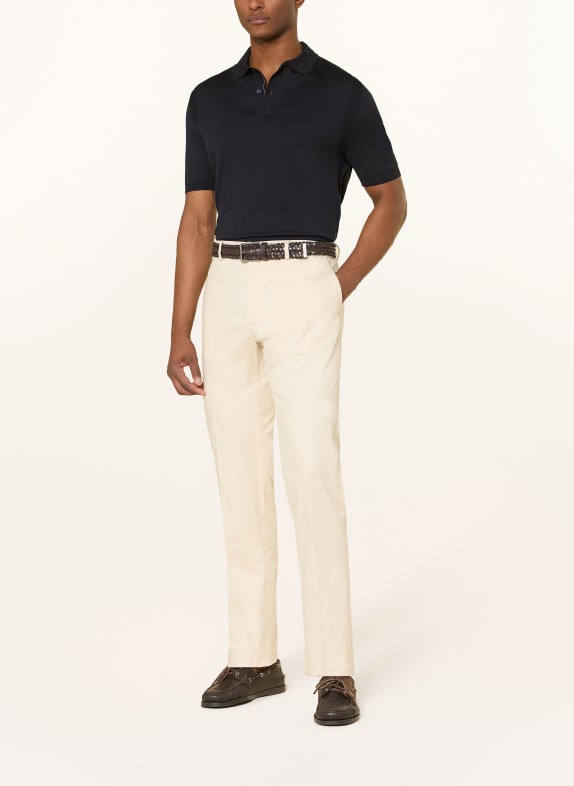 PAUL & SHARK Gebreid poloshirt met zijde DONKERBLAUW