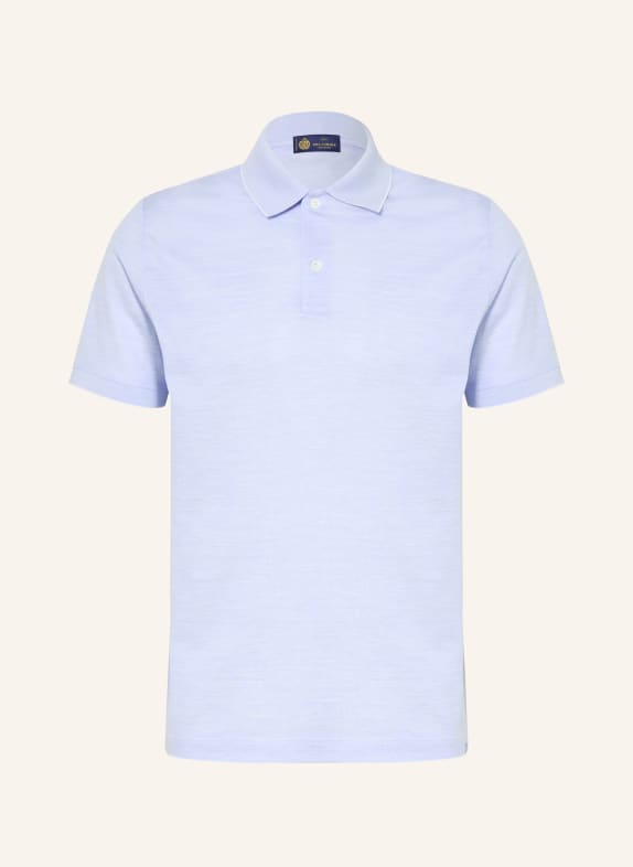 PAUL & SHARK Piqué-Poloshirt mit Seide HELLBLAU