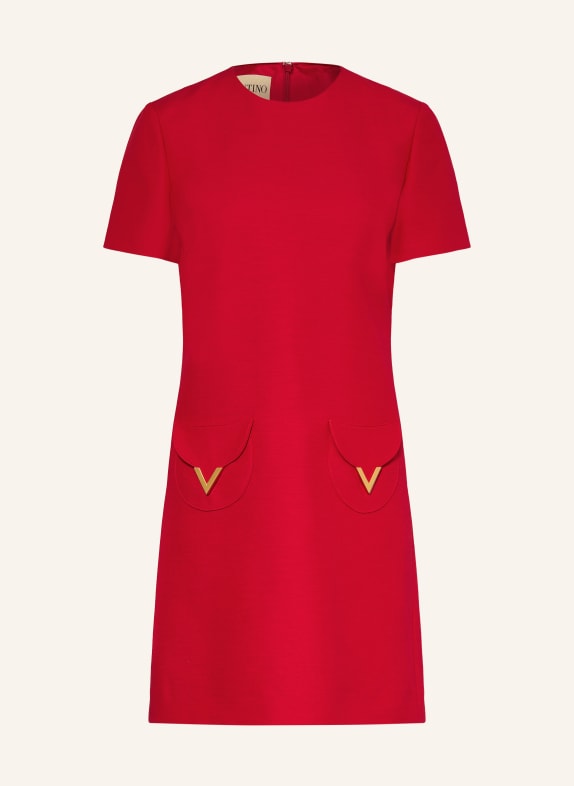 VALENTINO Etuikleid mit Seide ROT