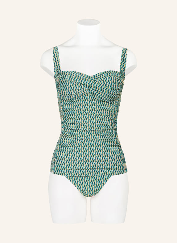 CYELL Tankini-top GROOVY GRAPHIC PETROL / COGNAC / WIT