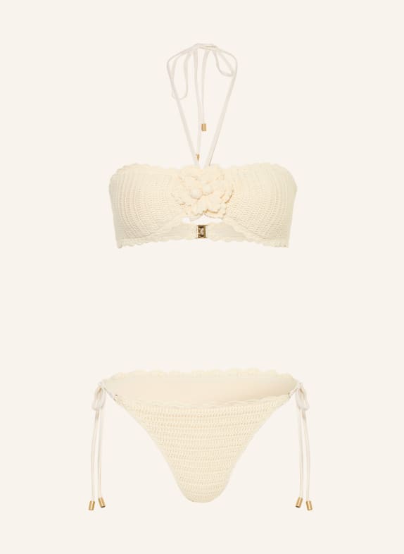 ZIMMERMANN Bandeau-Bikini AWAKEN CROCHET FLOWER CREME