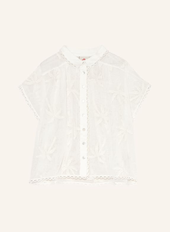 FARM RIO Košile WHITE PALM TREES REŽNÁ