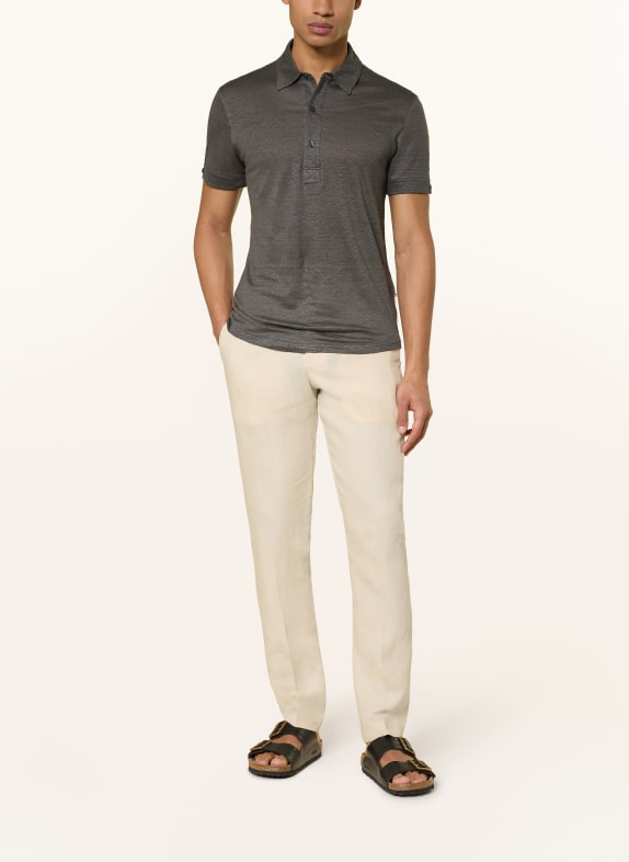 ORLEBAR BROWN Jersey poloshirt SEBASTIAN van linnen DONKERGRIJS