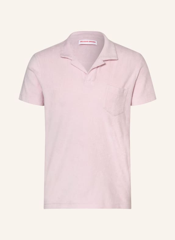 ORLEBAR BROWN Resortní košile z froté SVĚTLE RŮŽOVÁ