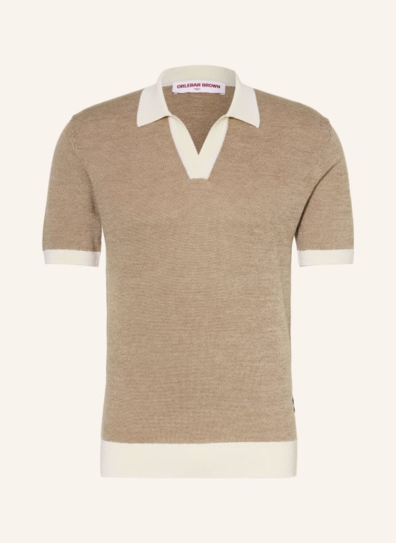ORLEBAR BROWN Strick-Poloshirt HORTON CAMEL / BEIGE