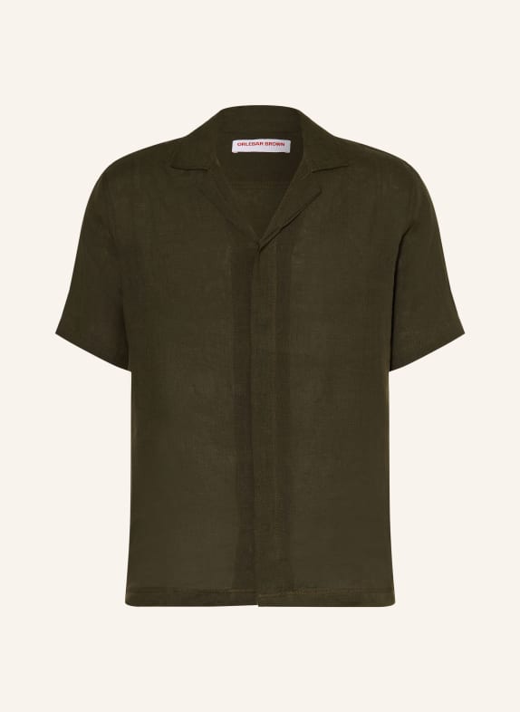 ORLEBAR BROWN Resorthemd MAITAN II Regular Fit aus Leinen KHAKI