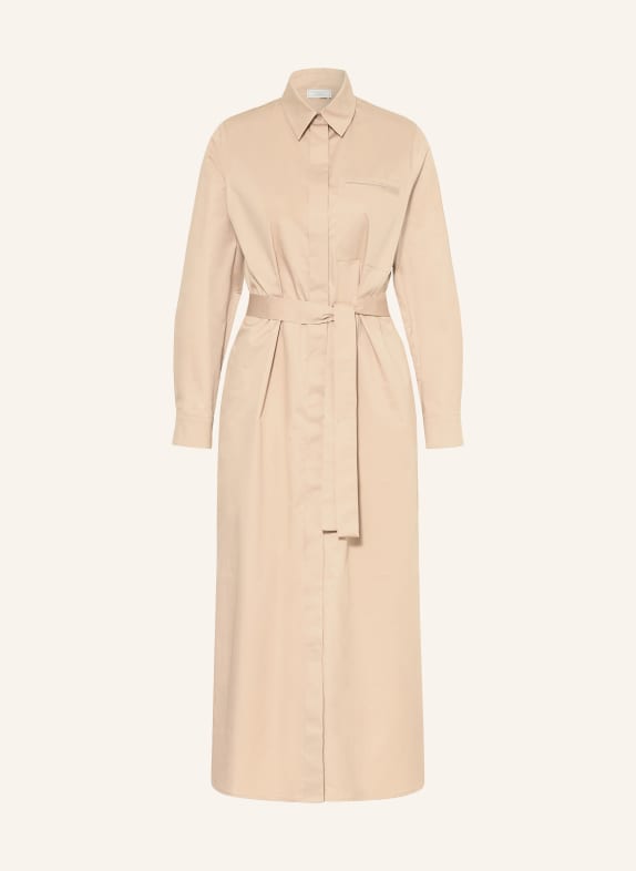 PESERICO Košilové šaty SVĚTLE HNĚDÁ