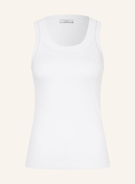 PESERICO Top s ozdobnými kameny BÍLÁ