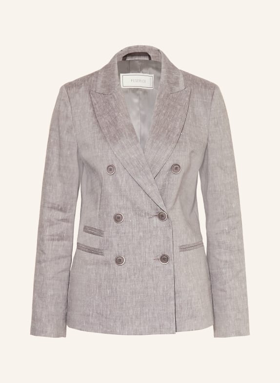 PESERICO Blazer mit Leinen GRAU