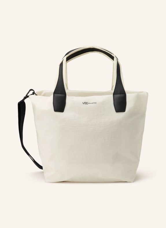 Vee Collective Shopper PORTER ESSENCE MEDIUM mit Pouch ECRU / SCHWARZ