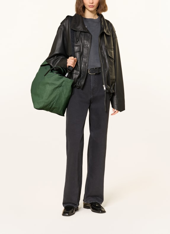 Vee Collective Shopper PORTER ESSENCE MEDIUM met etui DONKERGROEN / ZWART