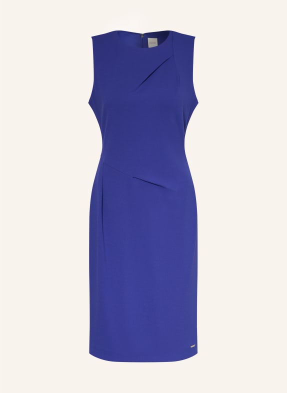 Calvin Klein Jerseyové pouzdrové šaty MODRÁ