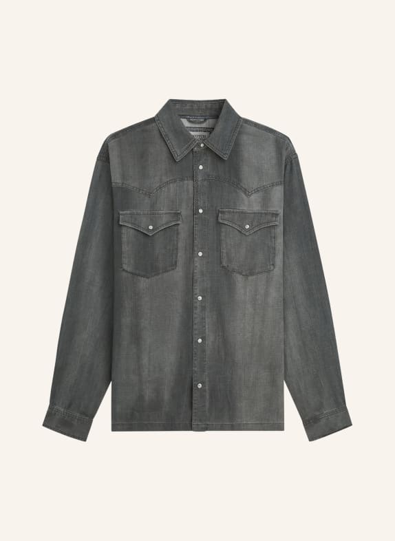 SCOTCH & SODA Hemd Comfort Fit in Jeansoptik DUNKELGRAU