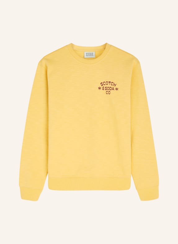 SCOTCH & SODA mikina ŽLUTÁ / TMAVĚ ČERVENÁ
