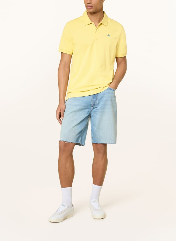 SCOTCH & SODA Piqué poloshirt GEEL / PETROL