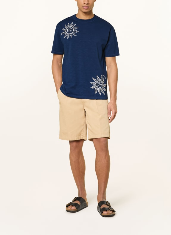 SCOTCH & SODA T-shirt DONKERBLAUW / WIT