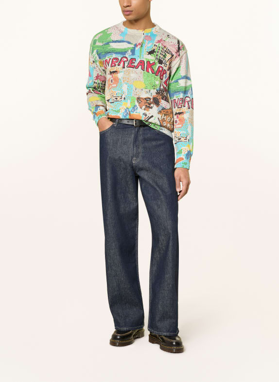 SCOTCH & SODA Sweater CREME / MØRKERØD / GRØN