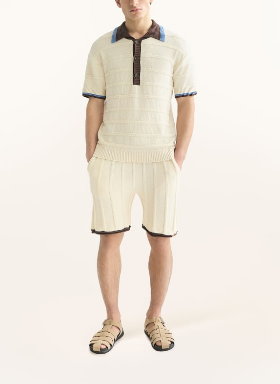 SCOTCH & SODA Stickade shorts GRÄDDE / MÖRKBRUN