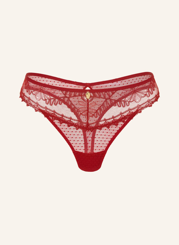 Aubade String MYSTERY OF LOVE s výřezem TMAVĚ ČERVENÁ