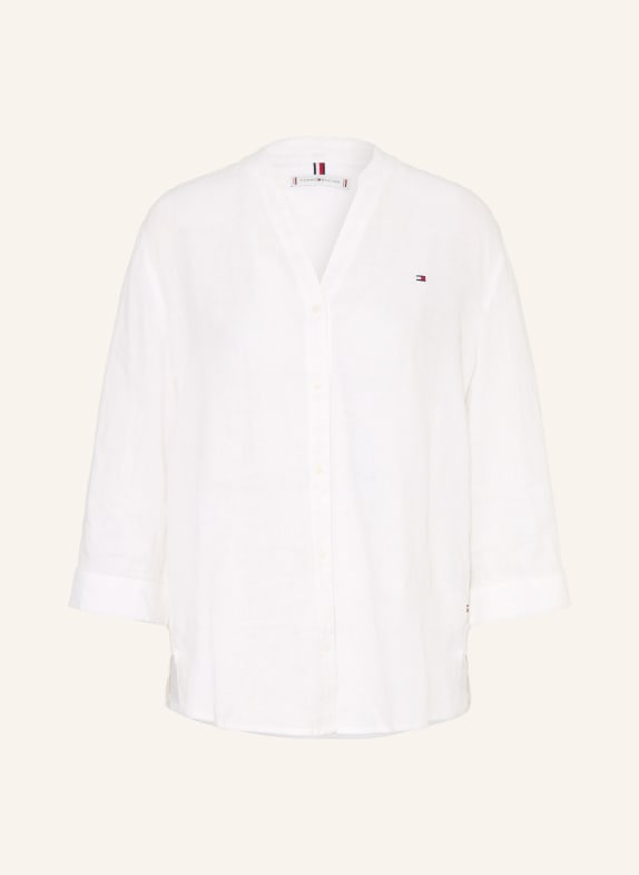 TOMMY HILFIGER linen blouse WHITE