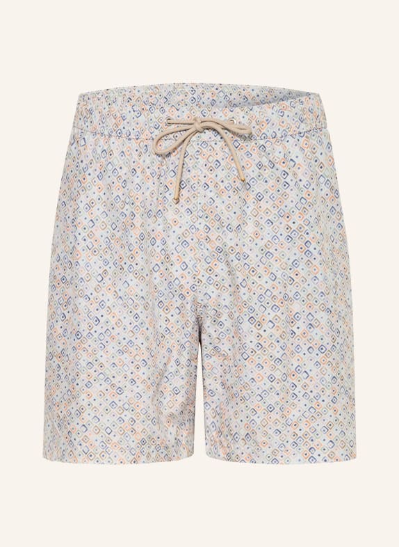 PAUL & SHARK PORTOFINO swim shorts BEIGE / LIGHT GREEN / LIGHT BLUE