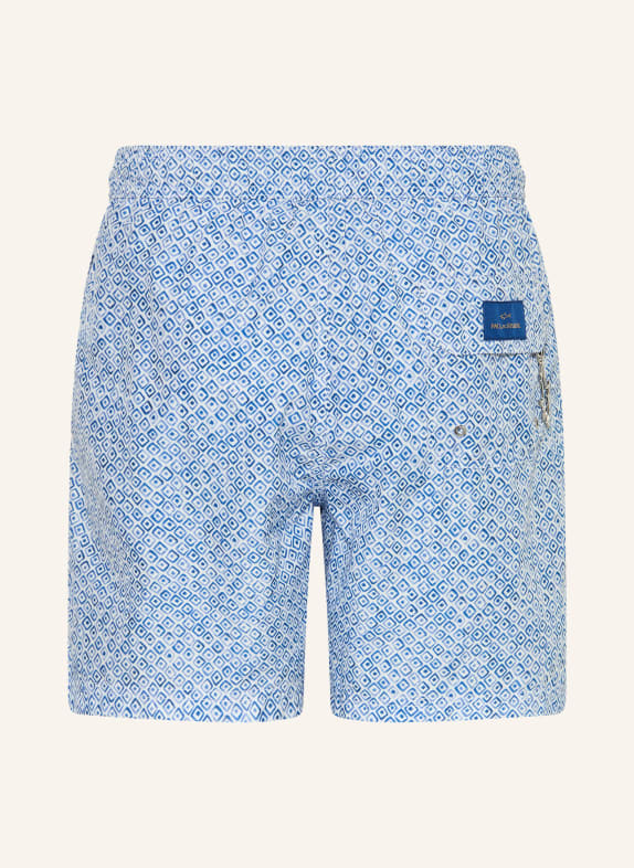 PAUL & SHARK Zwemshort PORTOFINO BLAUW / WIT