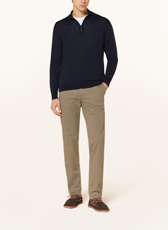 PAUL & SHARK Troyer van merinowol DONKERBLAUW
