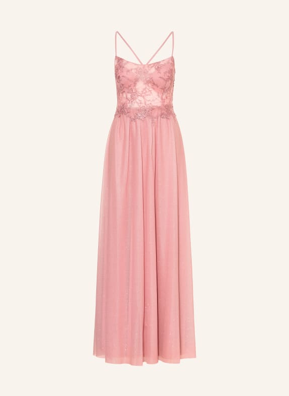 Suddenly Princess Abendkleid mit Spitze und Glitzergarn ALTROSA / SILBER