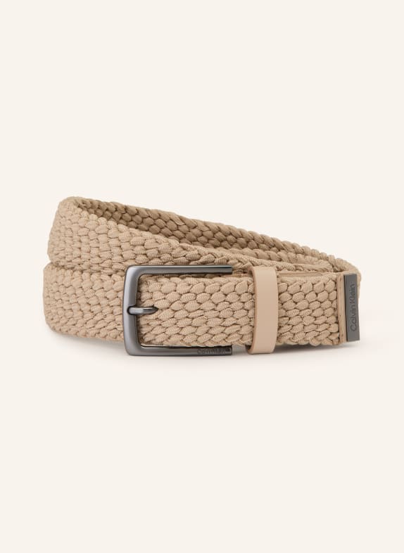 Calvin Klein braided belt BEIGE / PLATINUM