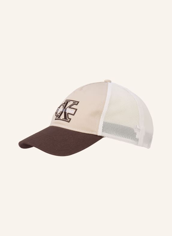 Calvin Klein cap WHITE / LIGHT BROWN / DARK BROWN
