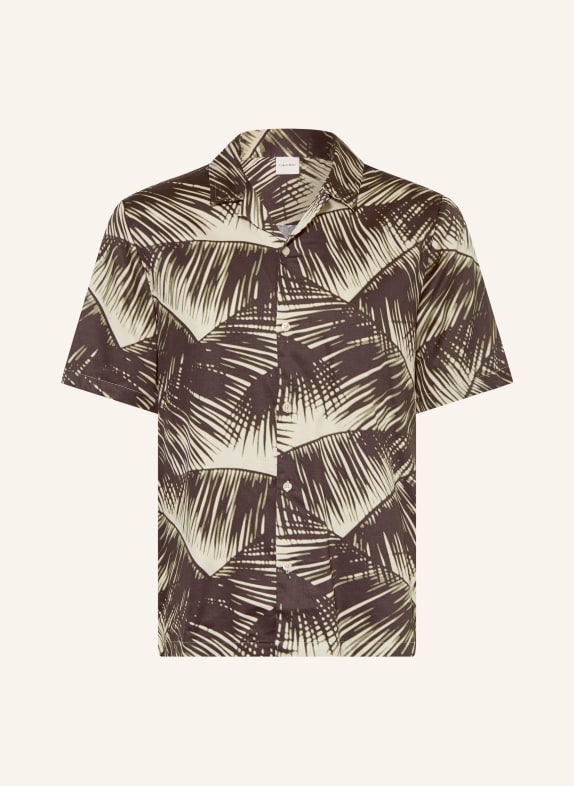 Calvin Klein Comfort Fit resort shirt DARK BROWN / CREAM / KHAKI