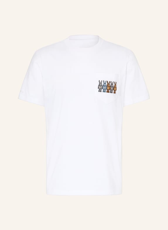MCM RABOT T-shirt WHITE / COGNAC / BLUE