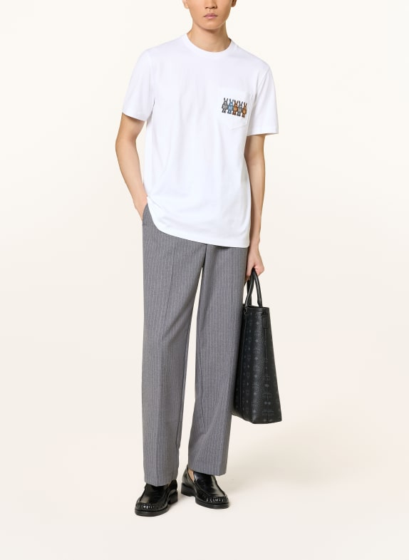 MCM T-shirt RABOT HVID / COGNAC / BLÅ