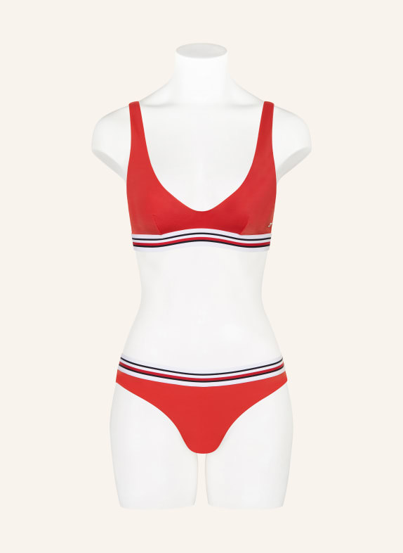 TOMMY HILFIGER Bustier-bikinitop ROOD / WIT / ZWART
