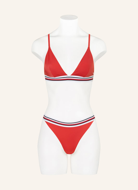 TOMMY HILFIGER Triangel bikinitop ROOD / WIT / ZWART