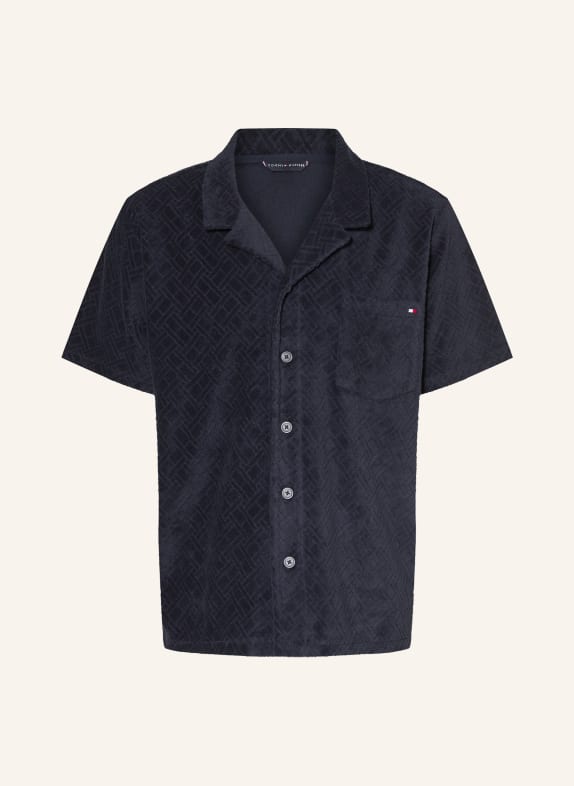 TOMMY HILFIGER Koszulka wypoczynkowa Comfort Fit z frotte GRANATOWY