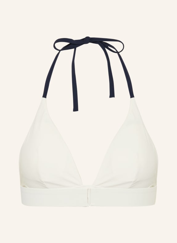 Calvin Klein Triangel bikinitop CK MONOGRAM WIT / DONKERBLAUW