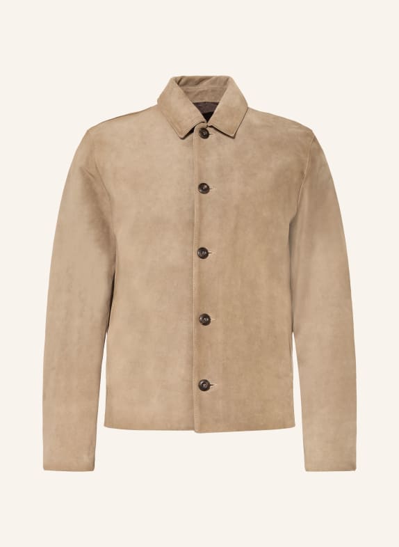 Fay kurtka skórzana BEŻOWY