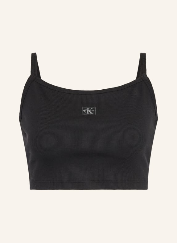 Calvin Klein Jeans Cropped top ZWART